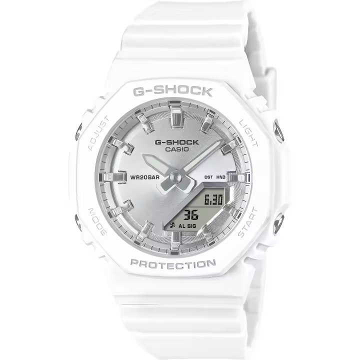 Reloj de pulsera CASIO G-Shock - GMA-P2100VA-7AER correa color: Blanco Dial Gris plata Unisex - 1