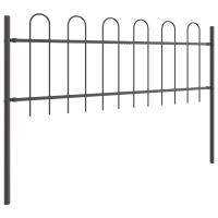 valla de jardín vidaXL con parte superior en arco gris 1,7x0,6 m de acero - details 2