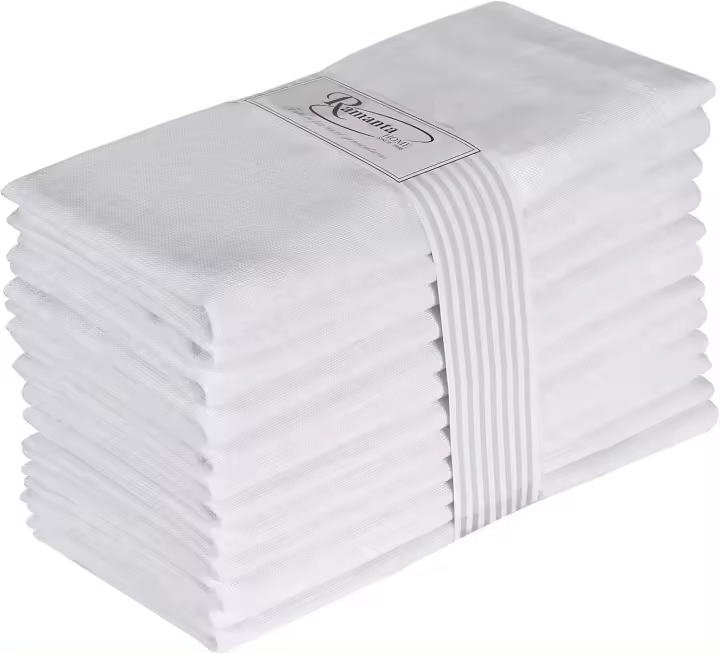 6 Piezas De Toallas De Comedor De Lino Y Algodón Flax Natural Con Esquinas Mitrales Para Boda Toallas De Comedor De Tela Natural - 1