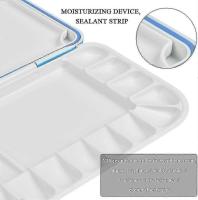Paleta de acuarela, plegable y portátil, ideal para acuarela, acrílico y óleo. Un regalo ideal para artistas (Azul). Unidad 1. - details 1