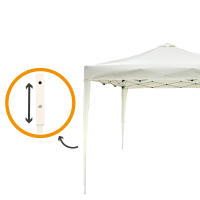Cenador plegable y ajustable en altura Max-Air 300x300/240-250 cm blanco Aktive - details 6