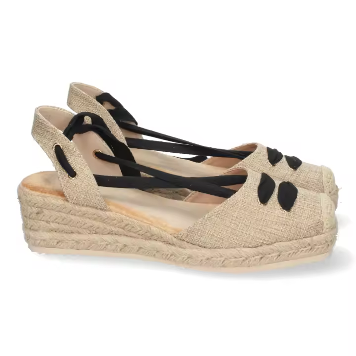 PuntoSalao Sandalias de cuña mujer color apricot - 1