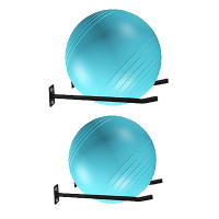 2Pcs Soporte De Bola De Ejercicio En Metal Para Gimnasio Garage Estudio Almacenamiento Para Bola De Yoga/Balanza De Estabilidad/Basketball - details 3