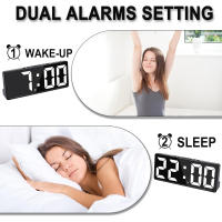 BIT Reloj despertador LED multifunción para dormitorio de estudiantes, pequeña alarma, indicador de fecha y temperatura, despertador multigrupo - details 4