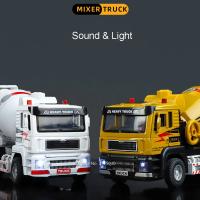 Camión De Mixer De Hidrato De Cal 1:40 Escala Con Luz Y Sonido Función De Retroceso Automática Venta Al Por Menor Para Niños Juguetes De Vehículos De Ingeniería Metal - details 13