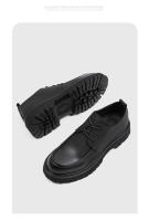 Zapatos De Negocios Casuales Para Hombre Con Plataforma Grande Y Suela Gruesa Cuero Patentado Seguridad Antideslizante Exterior - details 8