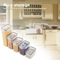 Caja De Almacenamiento De Alimentos Plástica Sellada Para Cereales Azúcar Frutas En Seco Jars Con Tapa Refrigerador Contenedor Organizador De Cocina - details 1