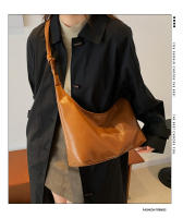 Bolso De Hombro Grande Y De Gran Capacidad Vintage 2025 Para Mujeres Bolso Cruzado De Moda Y Sencillo Con Una Corredera En Colores Negro Rojo Vino Plata Marrón Y Blanco - details 0