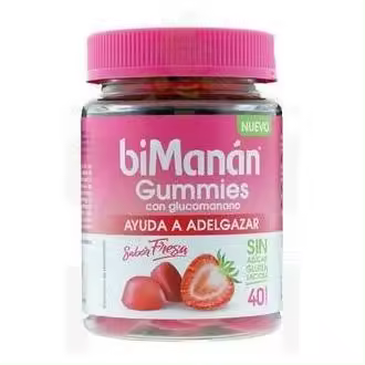 Bimanán Gummies Glucomanano Fresa 40Uds - 1