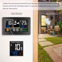 Estación Meteorológica Inalámbrica Con Sensor Pantalla Táctil Colorida Thermómetro Y Higrómetro Alarme Y Calendario - details 17