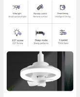 Ventilador de techo silencioso con iluminación y control remoto, control remoto e interruptor de pared, rotación de 360°, modos de luz, perfecto para sala de estar y dormitorio. - details 1