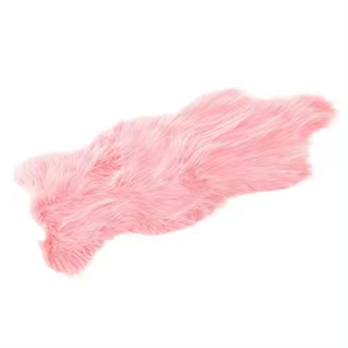 Alfombra de Pelo Rosa de Microfibra Moderna para Dormitorio de 57 x 94 cm France-DAMDAM GO - 1