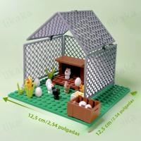 Bloques De Construcción MOC Animales Estación De La Ciudad Granja Paja De Gallo Casa De Hens Juguetes DIY Para Niños Y Niñas Regalos De Cumpleaños - details 6