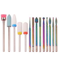 Juego Profesional De 13 Piezas De Brocas Para Uñas De Cerámica En Caja Para Manicura Eléctrica Acrílicas Y Cutículas - details 2