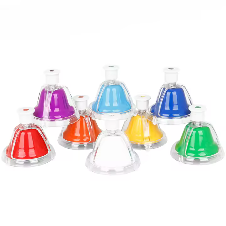 Orff Campanas De 8 Tonos Con Cubierta Transparente Instrumentos Musicales De Percusión Juguete Educativo Para Niños Regalo Para Bebés - 1