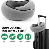 Cojín De Viaje Ajustable Portátil Para El Cuello En Forma De U De Memoria Esponja Soporte De Descanso Para El Cuello Estilo Caracol Suave Para Media Noche Y Sueño - details 3