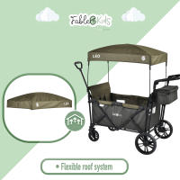 Carro de Mano LEO X2 Lite con Techo Plegable Onyx Negro - Seguridad Garantizada - details 12