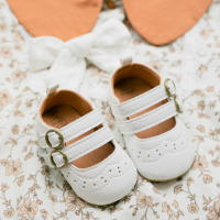 Zapatos De Bebé Niña Princesa Vestido PU Suela De Goma Antideslizante Nudo Mariposa Infantil Cuna Primeros Pasos Niña Recién Nacida - details 26