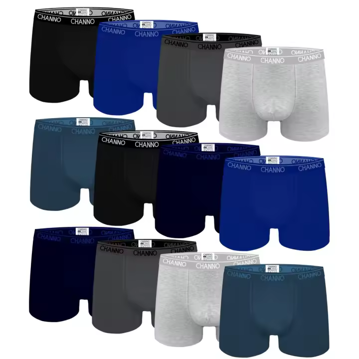channo Calzoncillos Boxers de Algodón Pack de 6  Ajustados Clásicos, Cómodos y Suaves tallas S- M-L-XL-2XL - 1