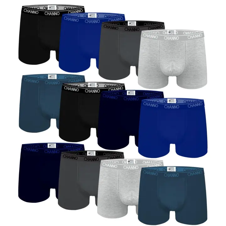 channo Calzoncillos Boxers de Algodón Pack de 6  Ajustados Clásicos, Cómodos y Suaves tallas S- M-L-XL-2XL - 1