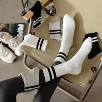 Paquete de 6 calcetines de rayas, calcetines cómodos y deportivos a media pierna, medias y calcetín para mujer - details 0