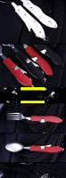 Juego De Cutlería De Acero Inoxidable Plegable 4 En 1 Para Picnic Al Aire Libre Incluye Cuchillo Fork Cuchara Y Abrebotellas - details 3