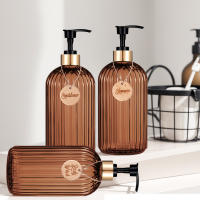 3PCS Botellas De Detergente Para Baño De 500ml De Color Ambar Refillables Ideal Para Shampoo Condicionador Y Gel De Baño - details 5