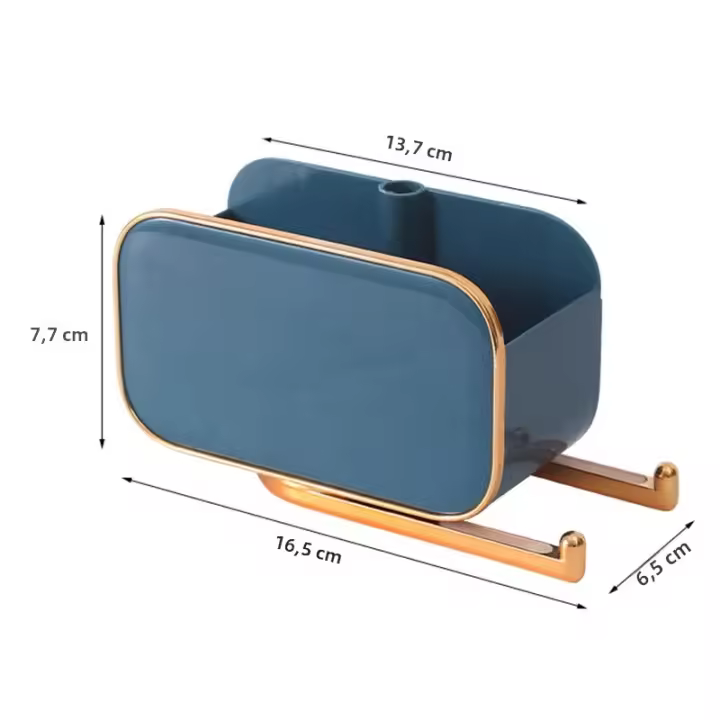 Soporte Ajustable Para Secador De Pelo De Metal Montado En La Pared Y Sin Manos Fácil De Instalar Gancho Para Secador Para Uso Conveniente - 1