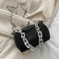 Bolso De Hombro Para Mujer 2024 Nueva Con Diamantes Y Rhinestones Bolso De Mano Brillante Bolso Cruzado De Moda Con Cierre De Cremallera - details 12