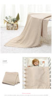 Manta de Algodón para Bebe, Manta Tejida para niños y niños, 90x70cm, cochecito Súper suave para recién nasido, envoltura para envolver, Saco de dormir a Cuadros para CUNA sólida a la moda - details 13