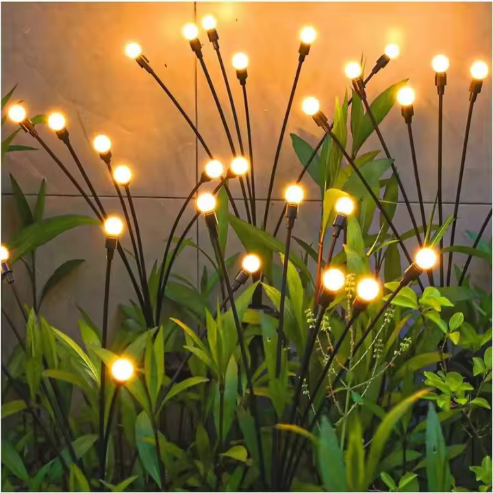 KZ Lampe Solaire Exterieur, Pièce 1 LE Lumière Solaire Luciole pou Jardin Balcon,Lamp Solair Exterieu Jardi Décoration,étanch IP65,[Class énergétiqu C (Blan Chaud) - 1