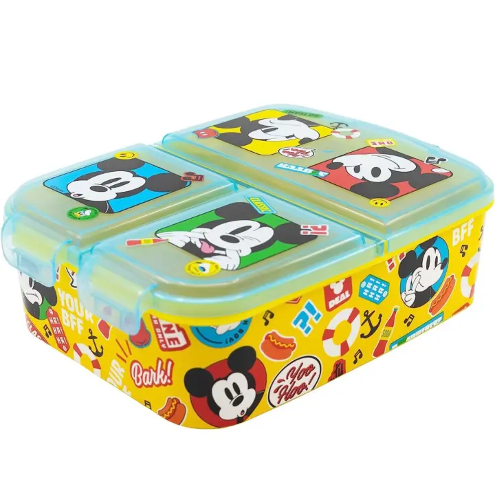 SANDWICHERA con Compartimentos |fiambrera infantil | Varias LICENCIAS Disponibles (Disney, Frozen, dragon ball ,barbie,LOL, Patrulla Canina, minecraft ,capitán América,pokemon ,micky,Batman..) - 1