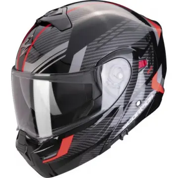 Casco Scorpion Exo-930 Evo Sikon Negro Plata Rojo 22.06 194-428-262 - 1