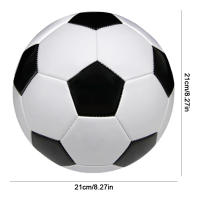 Balón De Fútbol Profesional Tamaño 5 PU Cuero Tejido Por Máquina Entrenamiento Deportes Balón De Soccer Negro Y Blanco - details 8