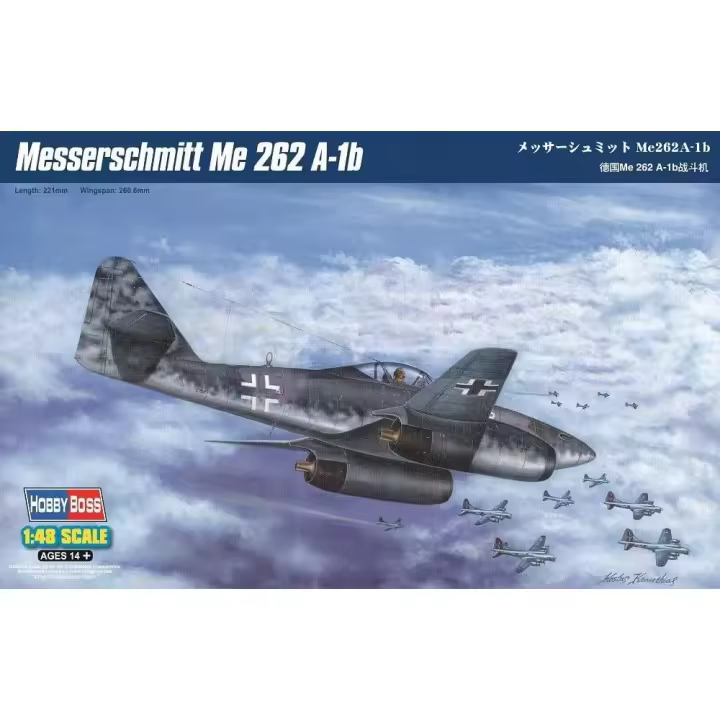 Hobby Boss 80375 - Maqueta avión Messerschmitt Me 262 A-1b. Escala 1/48 - 1