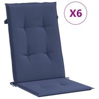 vidaXL Cojines de silla de respaldo alto 6 uds 120 x 50 x 3 cm Color Azul,  Verde,  Verde brillante y mas Cojín Decorativo de Asiento Cojines de muebles de salon - details 4
