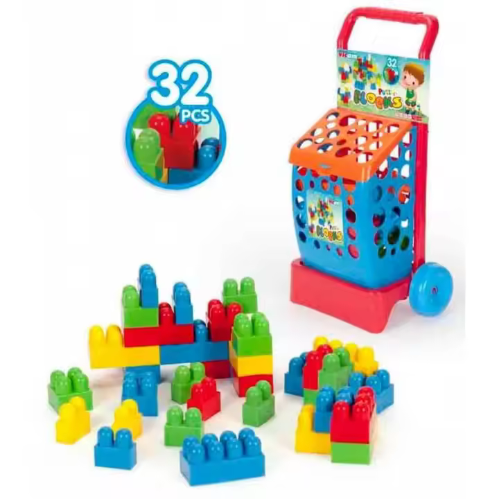 Carrito con 32 blocks de construccion - 1
