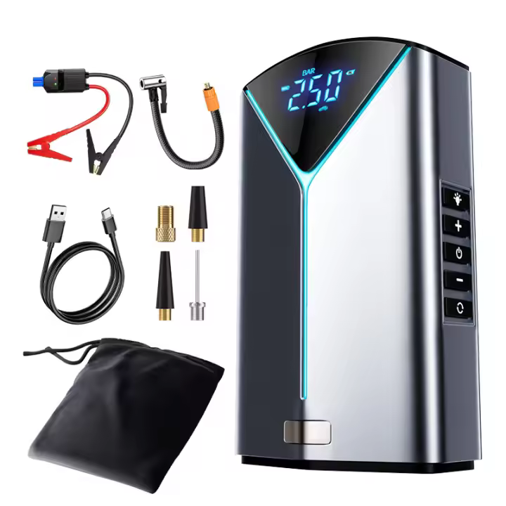 Arrancador de batería de coche de coche 4 en 1, Banco de energía portátil de 10400mAh, herramientas de cargador de batería, iluminación de arranque de emergencia automática, corriente máxima, 1000A - 1