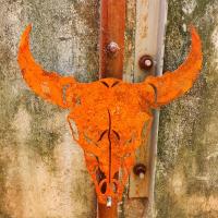 Decoración De Pared En Metal De Torro Estilo Rustico Para Exteriores Y Domésticos Signo De Búfalo Ideal Para Halloween Navidad Pascua Y Acción De Gracias - details 7