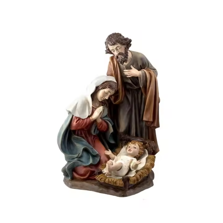 Misterio Nacimiento Sagrada Familia 50 Cm Resina Peana - 1