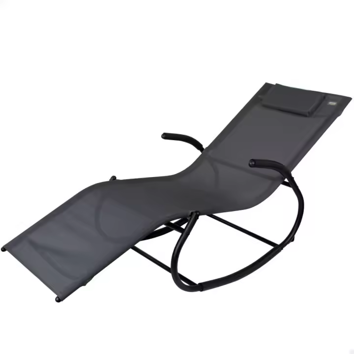 Tumbona Aktive 172 x 75 x 53 cm Negro - 1