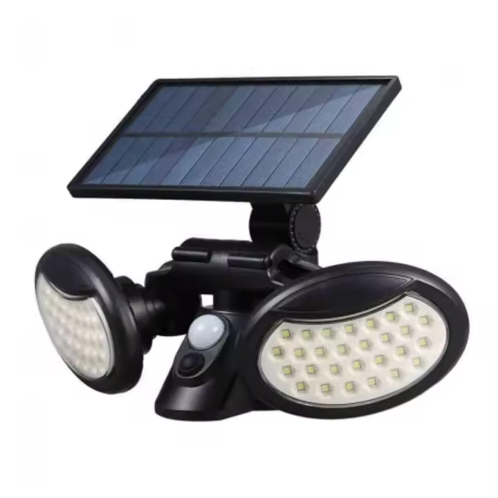 Coshano Luz solar para exterior con sensor de movimiento 56 LED solares 2 cabezales - 1