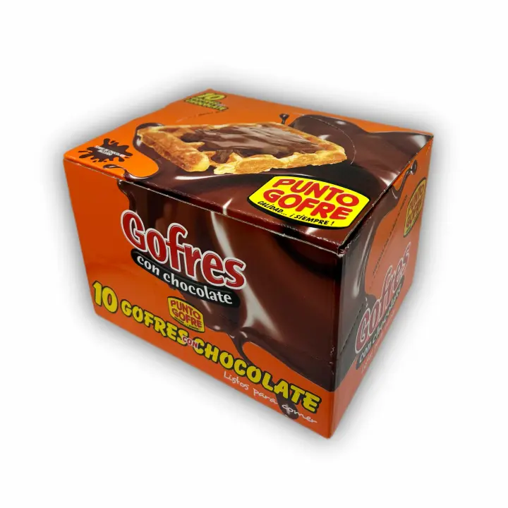 Punto gofre con chocolate 110g.  estuche de 10 unidades - 1