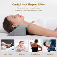 Almohadas cervicales para el cuello para aliviar el dolor al dormir, almohada de espuma viscoelástica para alivio del dolor rígido, almohada de apoyo cervical para almohada de cama (gris oscuro) - details 5
