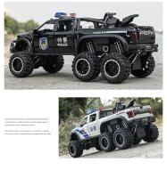 Ford RAPTOR F150 Police Car Pickup Simulación De Aleación De Metal Modelo De Coche a Escala 1:28 Con Sonido Y Luz Juguetes De Camión Off-Road Big Foot - details 12