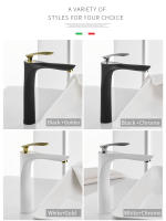Grifo De Baño Blanco Mezclador De Cromo Para Inodoro Y Fregadero Con Acabado En Oro Y Plata Cerámica Monomandoz Agua Caliente Y Fría - details 1