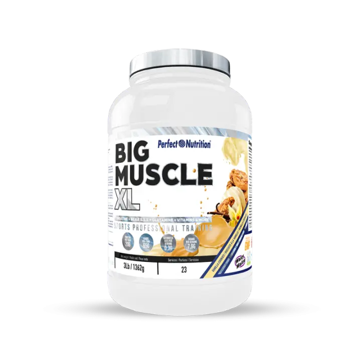Perfect Nutrition - Big Muscle XL de Original Line te ofrece una fórmula avanzada para desarrollar masa muscular de manera eficiente y equilibrada. *3 Sabores* 1362g* - 1