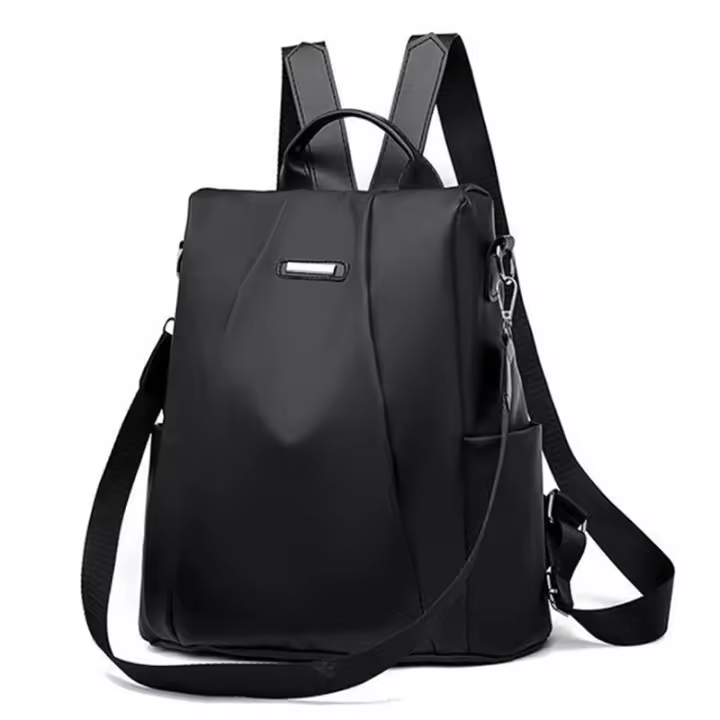 Mochila De Cuero PU Para Mujer 2024 Bolso De Viaje Multi-funcional Clásica Negra Impermeable Bolso De Hombro De Escuela - 1