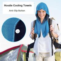Toalla De Baño Microfibra Para Gimnasio Viajes Camping Natación Yoga Con Capucha U-Hojas Para Protección Solar Y Secado Rápido - details 3