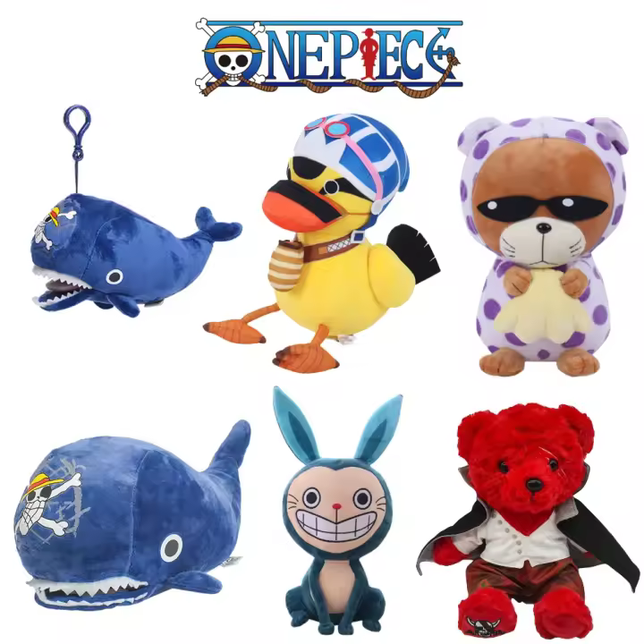 Muñeco De Peluche One Piece Raab Laboon Juguete Original Anime Ballena Marina Suave Muñeco Colgante Para Llaves Accesorios Regalo De Cumpleaños - 1